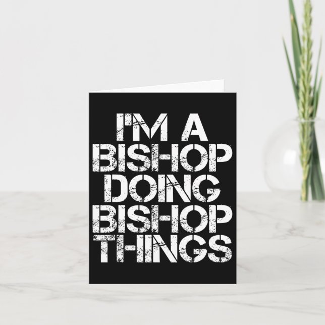 Bishop Funny Familienname Tree Birthday Wiedersehe Karte (Vorderseite)