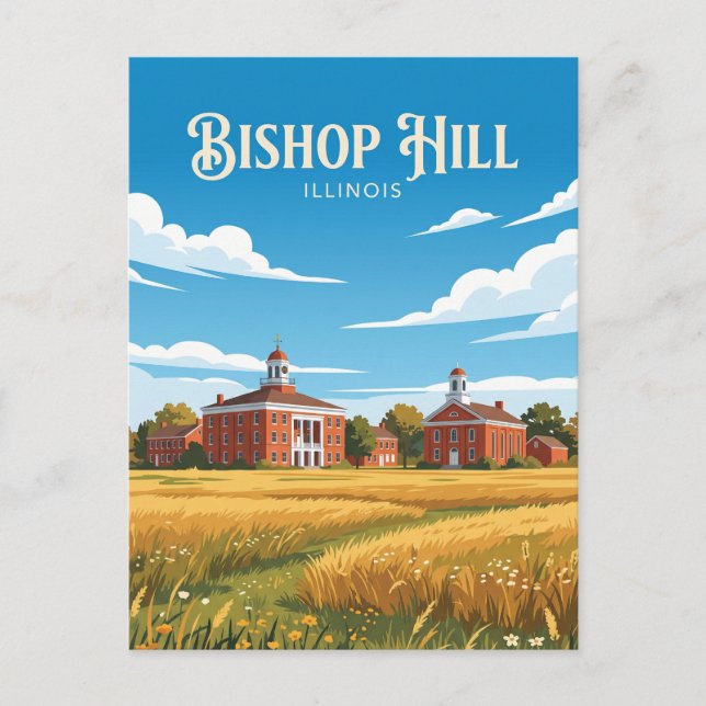 Bishop Hill Illinois Postkarte (Vorderseite)