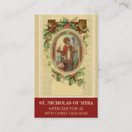 BISHOP ST. NICHOLAS VON MYRA PRAYER HOLY CARDS VISITENKARTE
