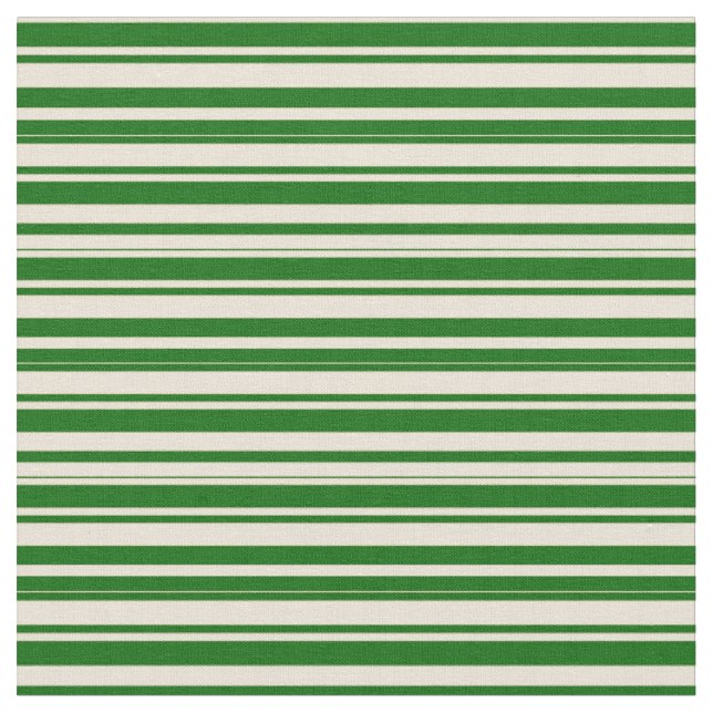 Bisken und dunkelgrüne Linien Stoff (Nahaufnahme)