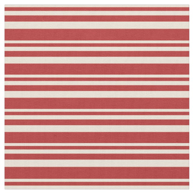 Bisken und Rot Streifen/Muster Stoff (Nahaufnahme)
