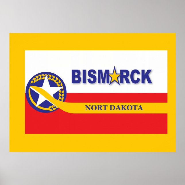 Bismarck City flagge Poster (Vorne)