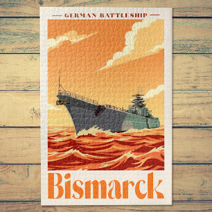 Bismarck Deutsches Schlachtschiff - Vintage Marine