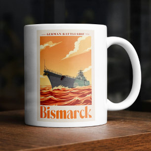 Bismarck Deutsches Schlachtschiff - Vintage Marine Kaffeetasse