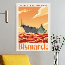 Bismarck Deutsches Schlachtschiff - Vintage Marine