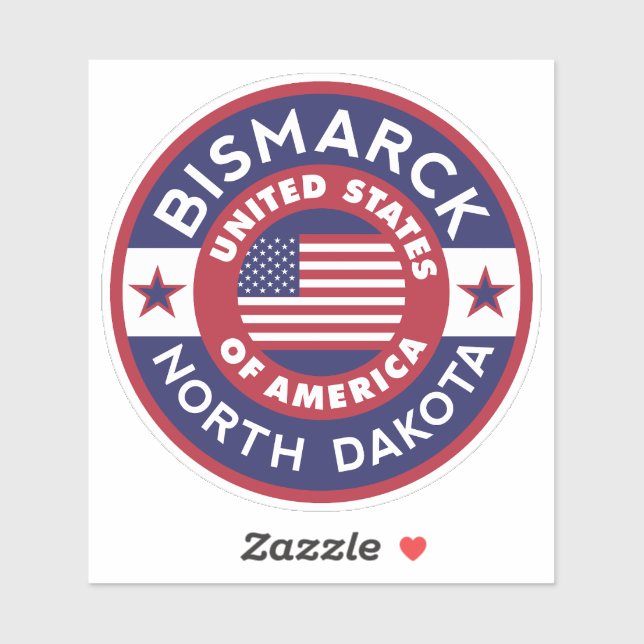 BISMARCK, North Dakota Aufkleber (Blatt)