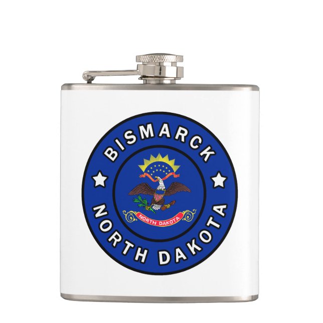Bismarck North Dakota Flachmann (Vorderseite)