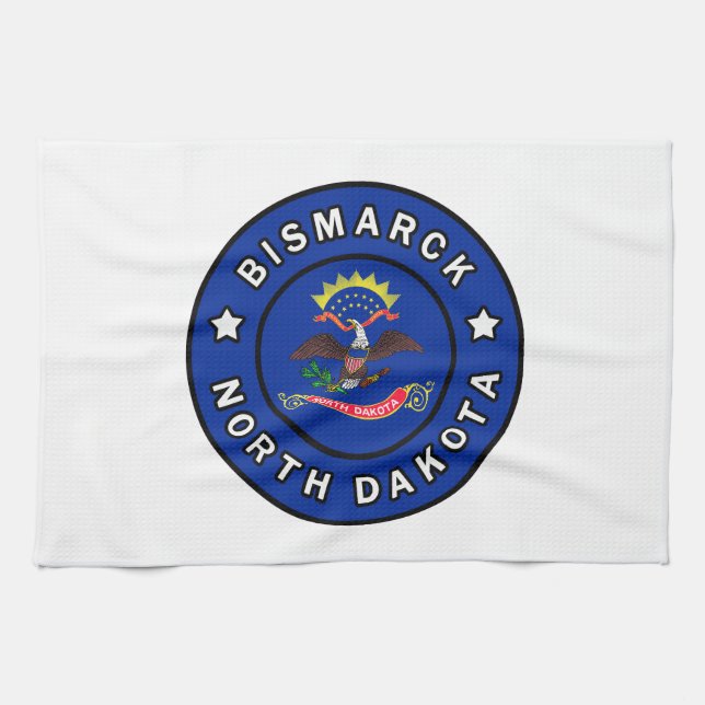 Bismarck North Dakota Geschirrtuch (Horizontal)