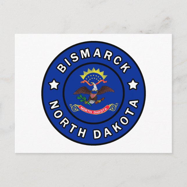 Bismarck North Dakota Postkarte (Vorderseite)