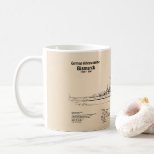 Bismarck - Pläne für die Schlachtung - Blaupause S Kaffeetasse