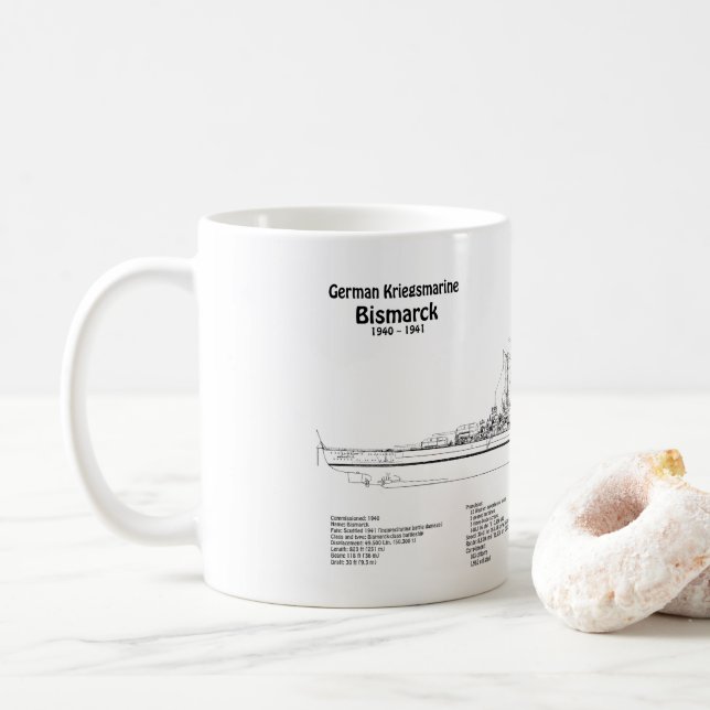 Bismarck - Pläne für ein Konzept für die Schlachth Kaffeetasse (Mit Donut)
