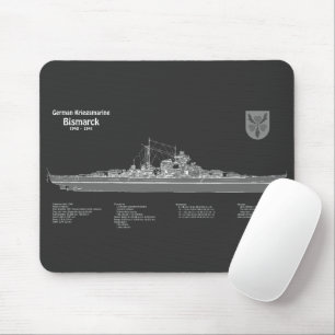 Bismarck - Pläne für ein Konzept für die Schlachtu Mousepad