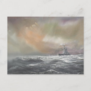 Bismarck signals Prinz Eugen 0959hrs 24th May Postkarte