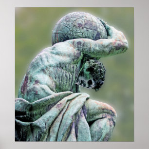 Bismarck-Statue, Berlin, griechischer Gott-Atlas, Poster