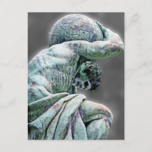 Bismarck Statue, Berlin, Griechischer Gott Atlas,  Postkarte