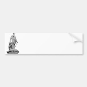 Bismarck-Statue, Berlin, voll Weiß-Rückseite, B Autoaufkleber