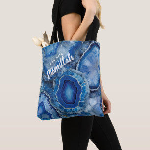 Bismillah Alhamdullilah Blauer Achat Tasche