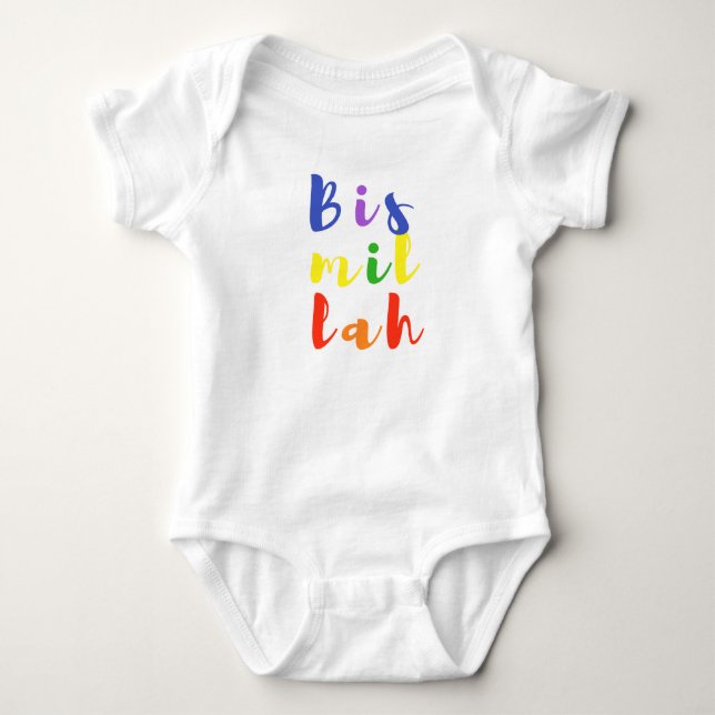 Bismillah Baby-Jersey-Bodysuit Baby Strampler (Vorderseite)