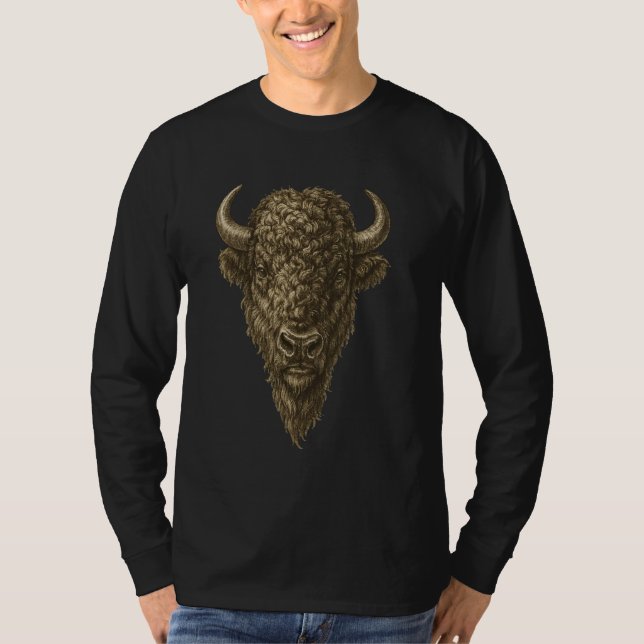 Bison American Buffalo T-Shirt (Vorderseite)