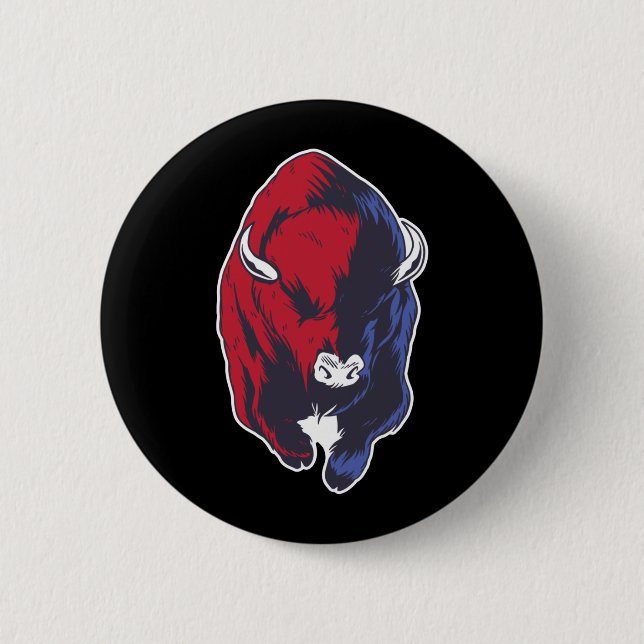 Bison American National Buffalo Button (Vorderseite)