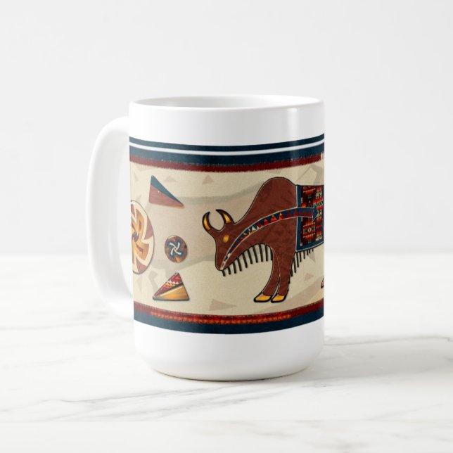 Bison Americana 3D Kaffeetasse (Vorderseite Links)