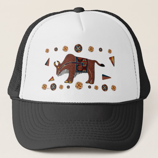 Bison Americana 3D Truckerkappe (Vorderseite)
