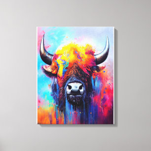 Bison Animal Discovery Adventure Nature Planet Leinwanddruck