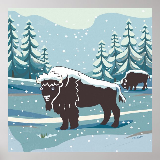 Bison Art Poster (Vorne)