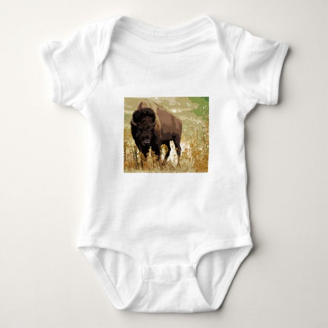 Bison/Buffalo Baby Strampler (Vorderseite)