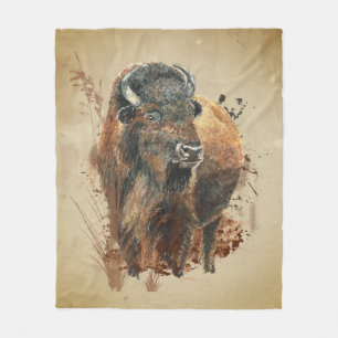 Bison Buffalo Fleecedecke