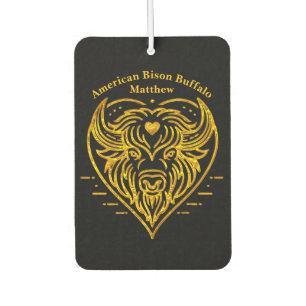 Bison Buffalo Illustration in Herzform Design Autolufterfrischer