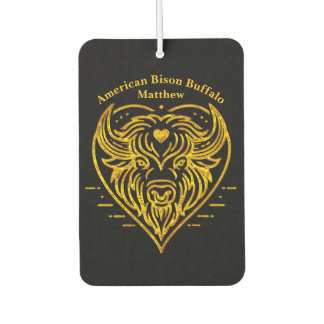 Bison Buffalo Illustration in Herzform Design Autolufterfrischer
