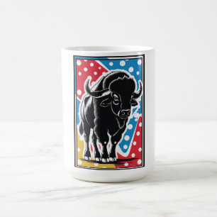 Bison - Buffalo Pop Art Vintag Retro Kaffeetasse
