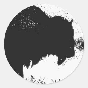 Bison - Buffalo Runder Aufkleber