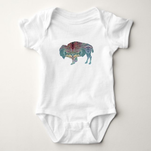 Bison/Büffel Baby Strampler (Vorderseite)