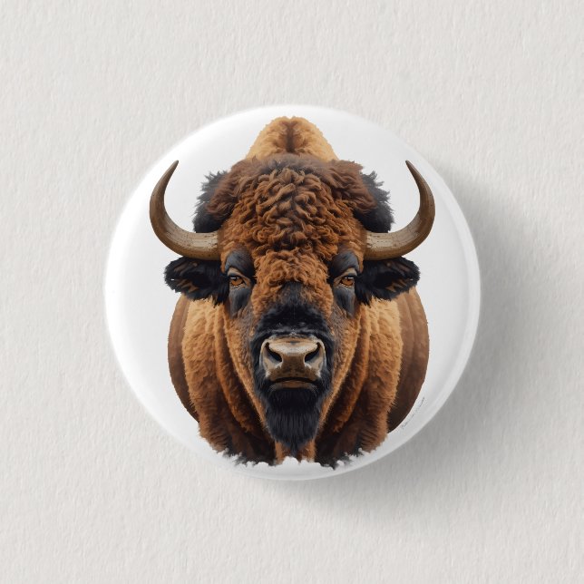 Bison / Büffel Button (Vorderseite)
