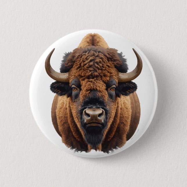 Bison / Büffel Button (Vorderseite)