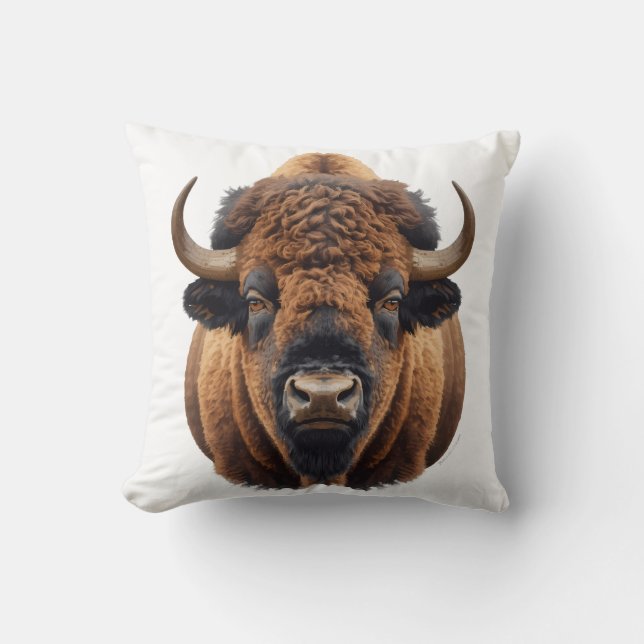 Bison / Büffel Kissen (Vorderseite)