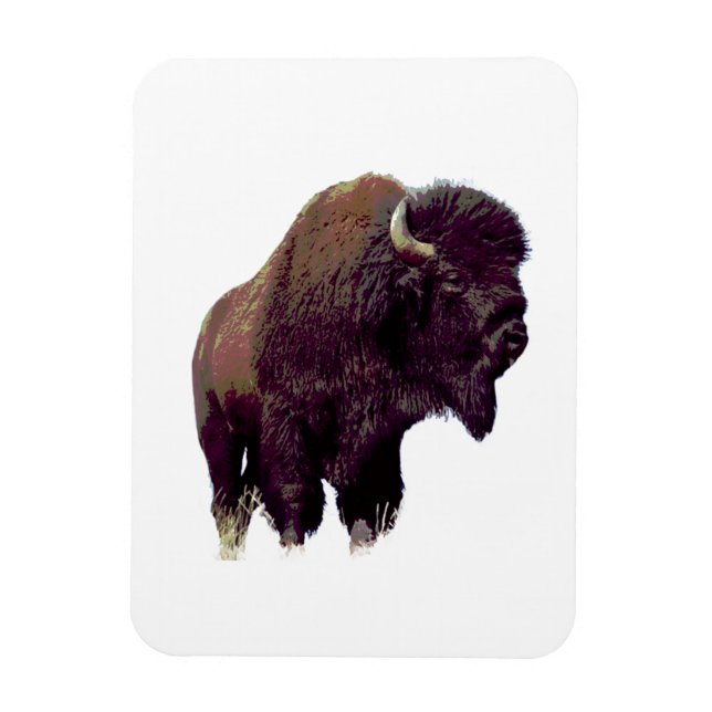 Bison Büffel  Magnet (Vertikal)