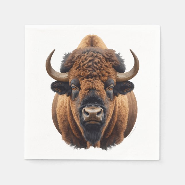 Bison / Büffel Serviette (Vorderseite)