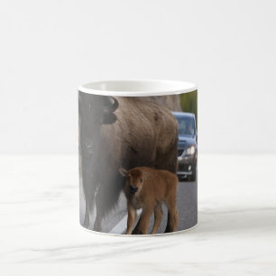Bison Calf Roadblock Kaffeetasse