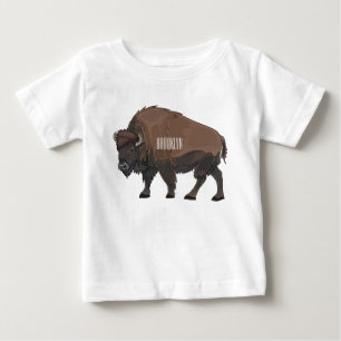 Bison-Cartoon-Abbildung Baby T-shirt