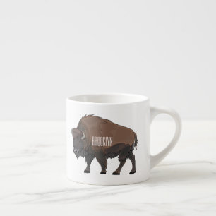 Bison-Cartoon-Abbildung Espressotasse