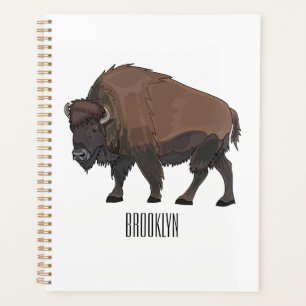 Bison-Cartoon-Abbildung Planer