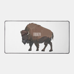 Bison-Cartoon-Abbildung Schreibtischunterlage