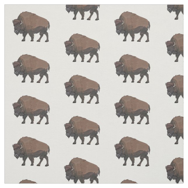 Bison-Cartoon-Abbildung Stoff (Muster)
