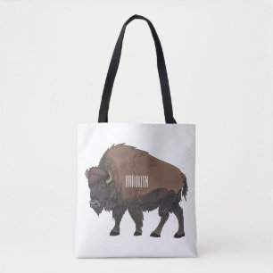 Bison-Cartoon-Abbildung Tasche