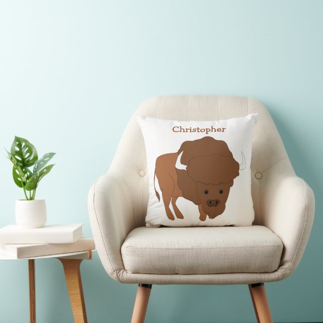 Bison Design Personalisiert Kissen (Stuhl )