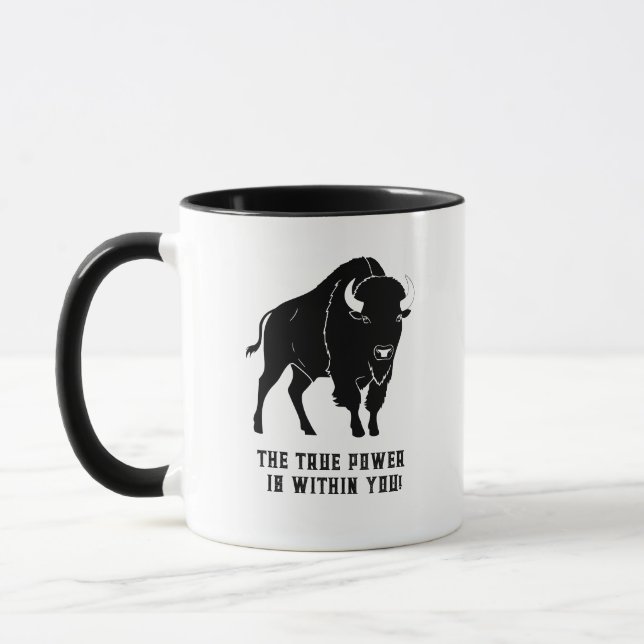 Bison-Druckbecher Tasse (Links)