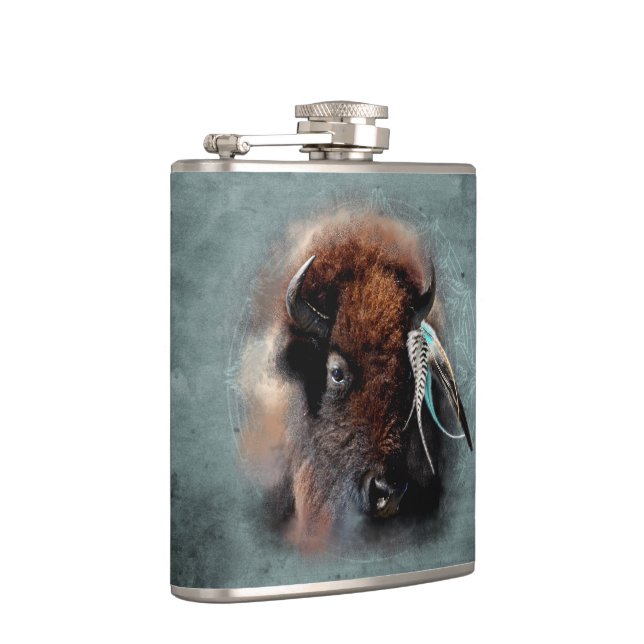 Bison - Flasche Flachmann (Rechts)
